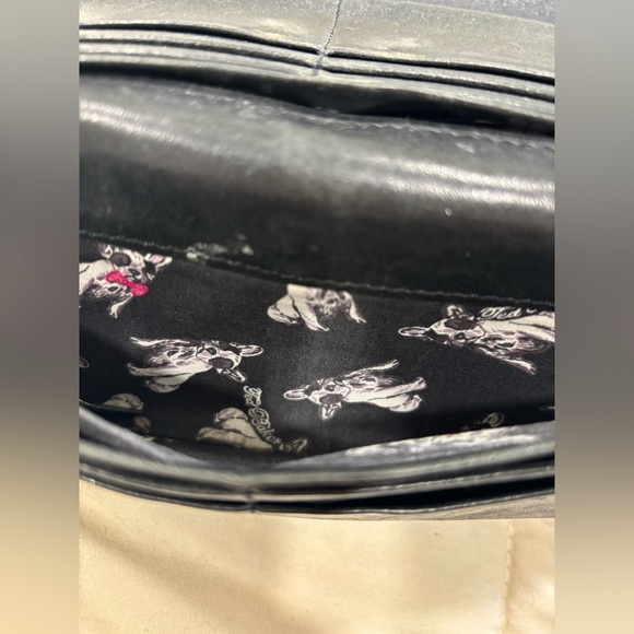 Ted Baker Black Bovine Leather Long Zip Snap Wallet Rose Gold Hardware - Picture 3 of 4